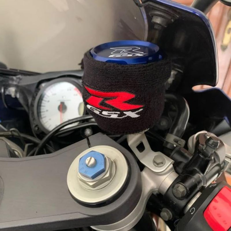 MOWOK غطاء حماية خزان سائل الفرامل الأمامي لدراجة سوزوكي GSX-R Gsxr 600 750 1000 GSX-R750 gsx-r600 gsx-r1000 وغطاء خزان الزيت (أسود) - Image 2